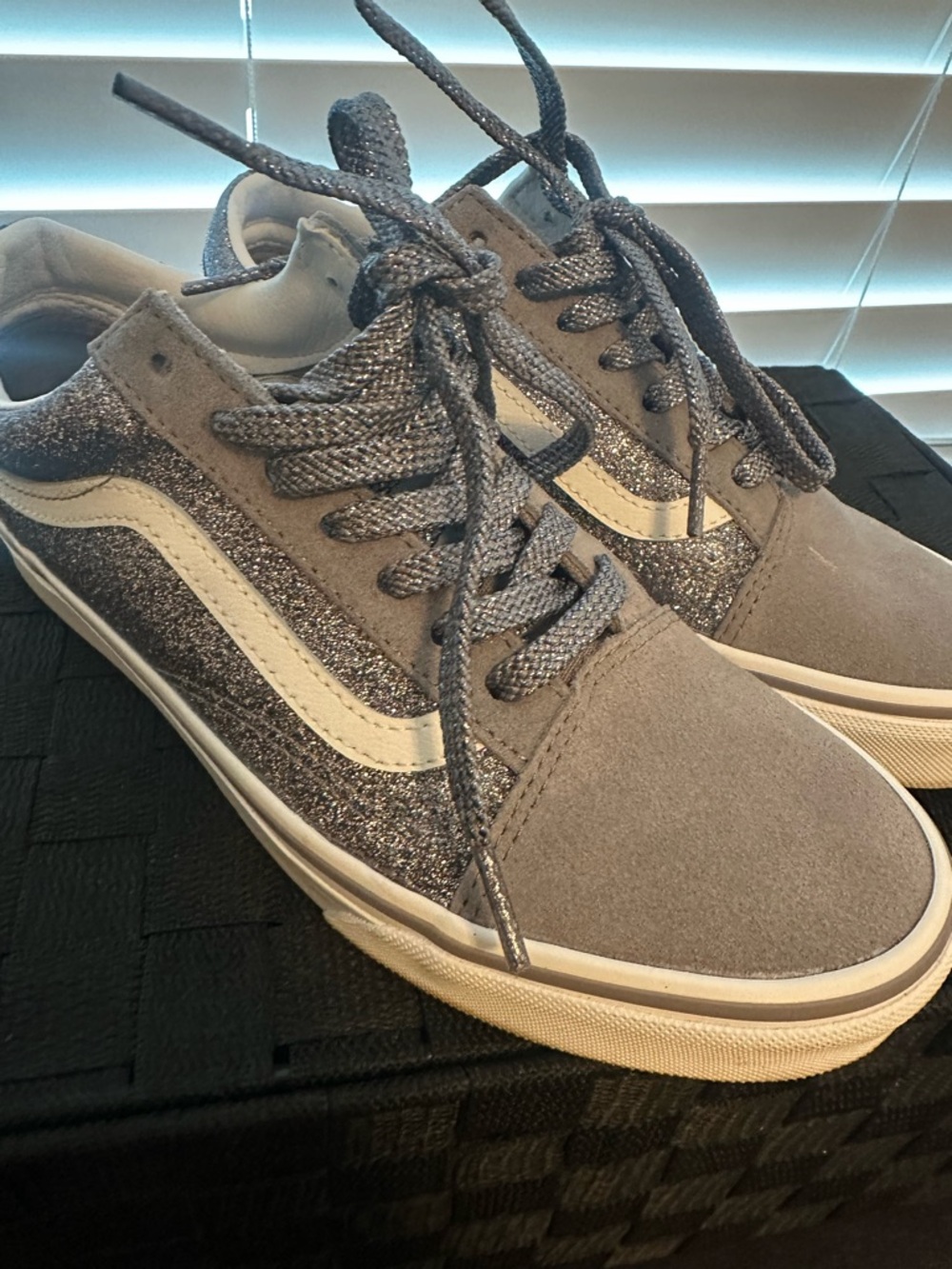 Vans Old Skool Glitter Gray Sneakers